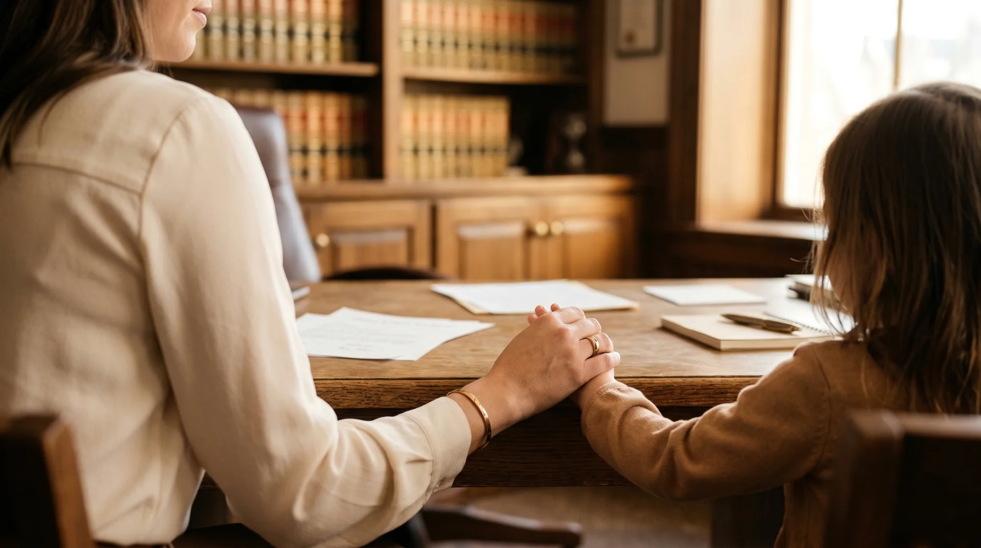 Abogada de familia revisando caso en Las Condes